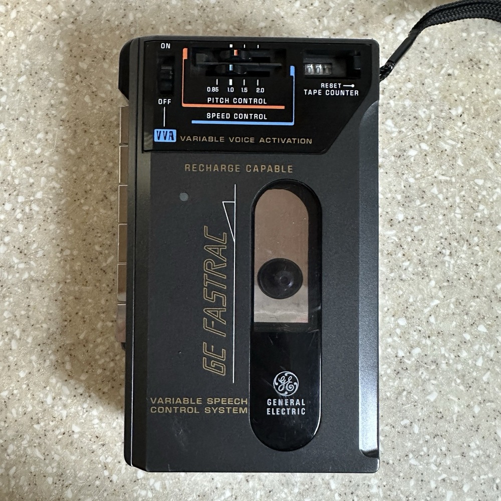 General Electric GE Fastrac Vintage Cassette Recorder 3-5324A Tested, Very Clean